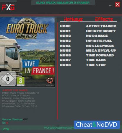 Euro Truck Simulator 2  Trainer +8 v1.26.2s 64 Bit {FutureX}