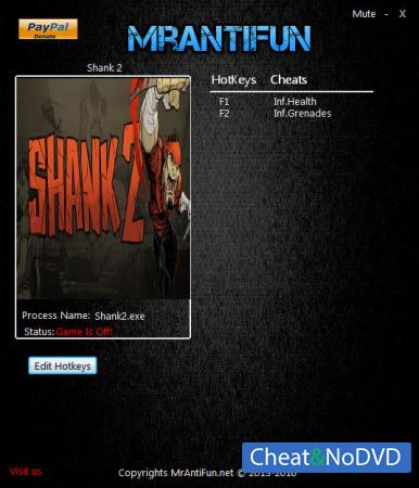 Shank 2  Trainer +2 v12.13.2016 {MrAntiFun}