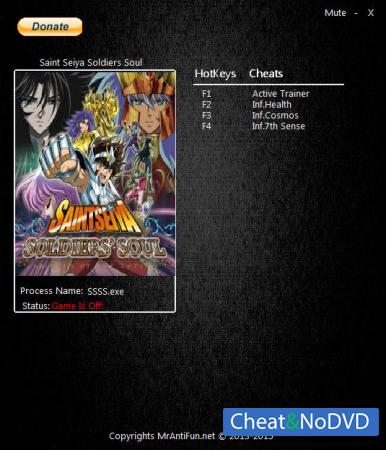 Saint Seiya: Soldiers' Soul  Trainer +3 v1.00 {MrAntiFun}