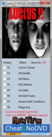 Lucius 2  Trainer +7 v1.0.150813 {MrAntiFun}