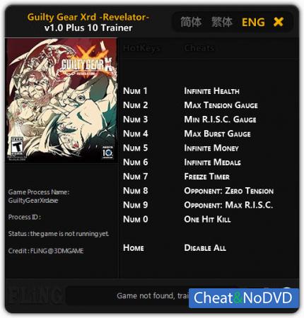 GUILTY GEAR Xrd -REVELATOR-  Trainer +10 v1.0 {FLiNG}