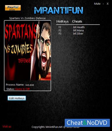 Spartans Vs Zombies Defense  Trainer +3 v1.3.8 64 Bit {MrAntiFun}