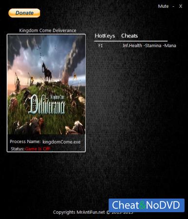 Kingdom Come: Deliverance  Trainer +3 v8.1 {MrAntiFun}