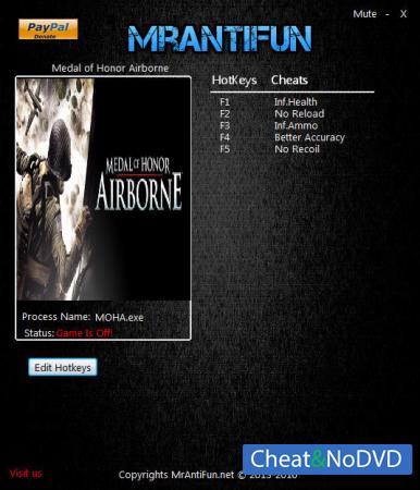 Medal of Honor: Airborne  Trainer +5 v1.3 {MrAntiFun}