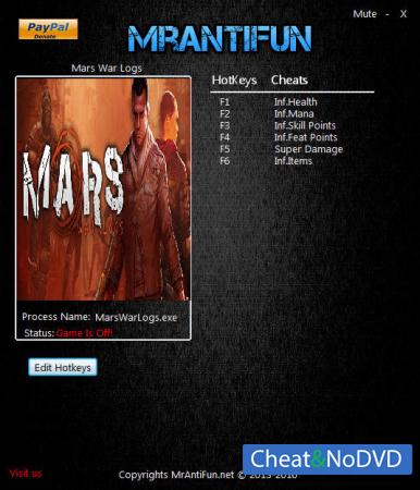 Mars: War Logs  Trainer +6 v01.04.2017 {MrAntiFun}