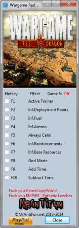 Wargame: Red Dragon  Trainer  +9 v16.12.21 {MrAntiFun}