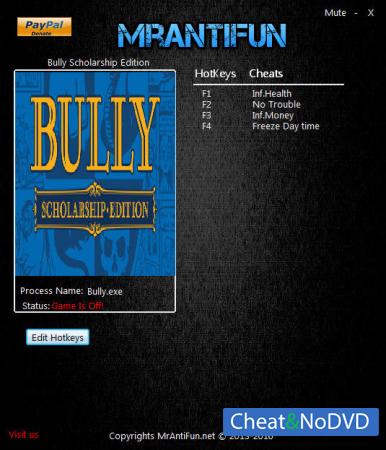 Bully: Scholarship Edition  Trainer +4 v12.28.2016 {MrAntiFun}