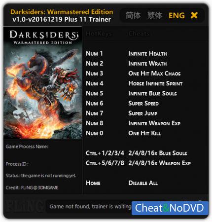 Darksiders Warmastered Edition  Trainer +1 v1.0  Update 2016.12.19 {FLiNG}