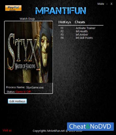 Styx: Master of Shadows  Trainer +3 v1.02 64bit {MrAntiFun}