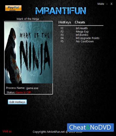 Mark of the Ninja  Trainer +5 v01.10.2017 {MrAntiFun}