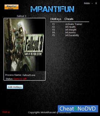 Fallout 3  Trainer +4 v01.11.2017 {MrAntiFun}