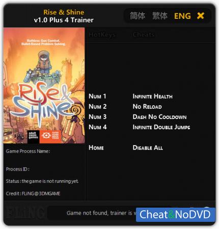 Rise & Shine  Trainer +4 v1.0 {FLiNG}