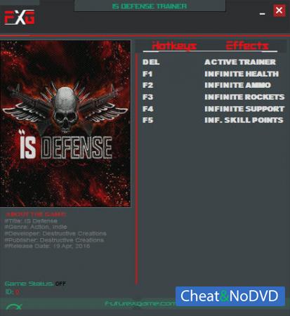 IS Defense  Trainer +5 v1.0 - 1.5 {FutureX} 