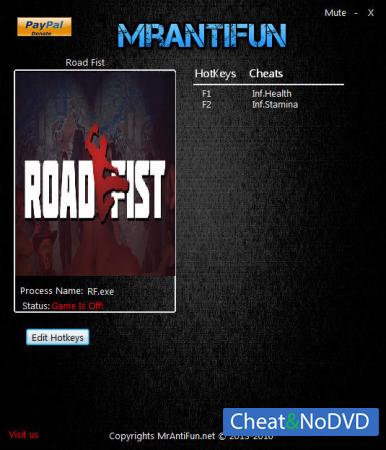 Road Fist  Trainer +2 v1.00 {MrAntiFun}