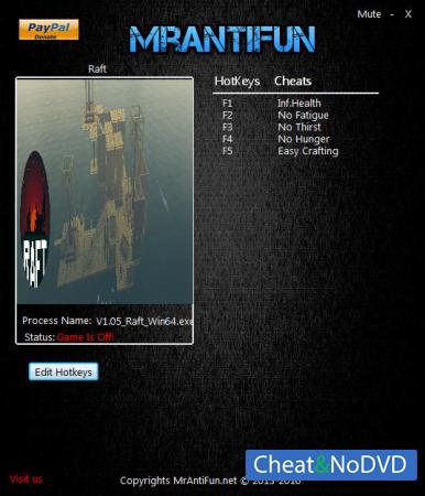 Raft  Trainer +5 v1.05 64bit {MrAntiFun}