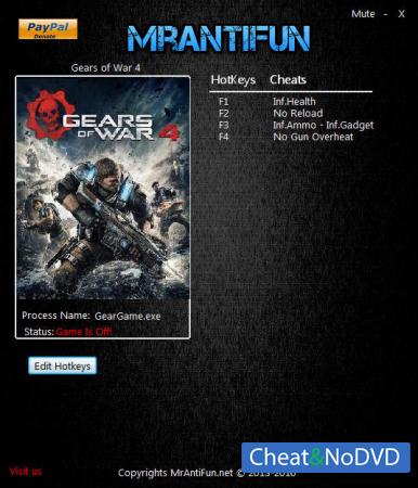 Gears of War 4  Trainer +5 v9.5.0.2 {MrAntiFun}