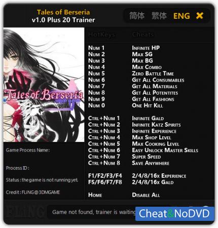 Tales of Berseria  Trainer +20 v1.0 {FLiNG}