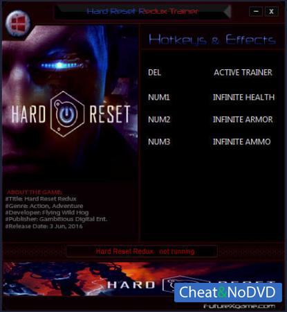 Hard Reset Redux  Trainer +3 v1.0 {FutureX}