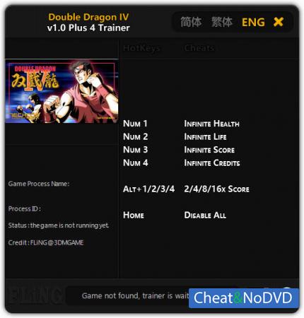 Double Dragon IV  Trainer +5 v1.0 {FLiNG}