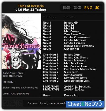 Tales of Berseria  Trainer +22 v1.0 {FLiNG}