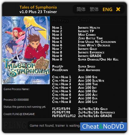 Tales of Symphonia  Trainer +23 v1.0 {FLiNG}