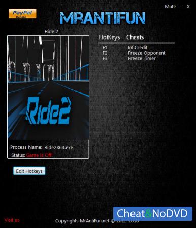 Ride 2  Trainer +3 v1.0.0.1 {MrAntiFun}