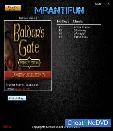 Baldur's Gate 2: Enhanced Edition  Trainer +3 v2.3.67.3 {MrAntiFun}