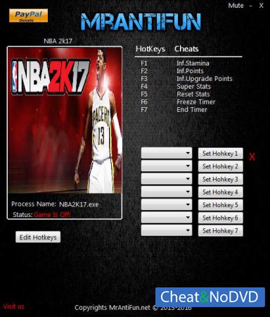 NBA 2K17  Trainer +7 v1.08 {MrAntiFun}