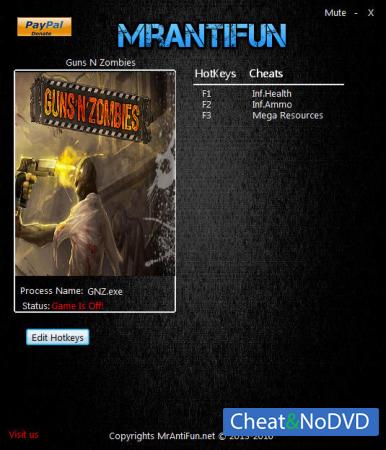 Guns n Zombies  Trainer +3 v2.00 {MrAntiFun}