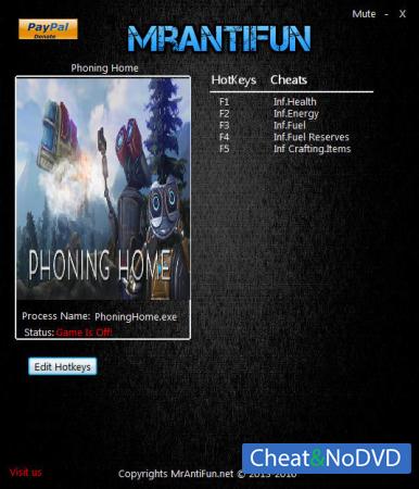 Phoning Home  Trainer +5 v02.13.2017 {MrAntiFun}