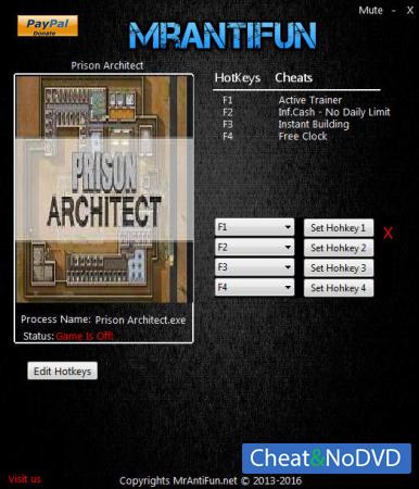 Prison Architect  Trainer +4 v11f Jan 9 {MrAntiFun}