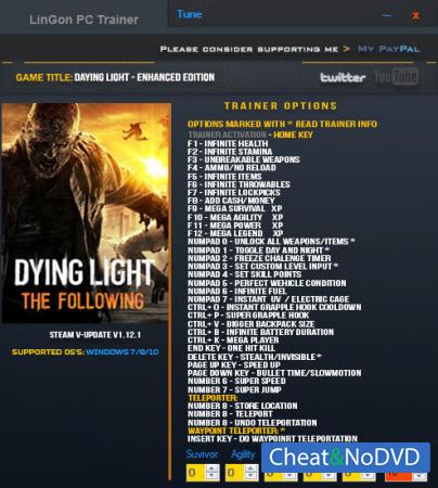 Dying Light: The Following - Enhanced Edition  Trainer +35 v1.12.1 {LinGon}