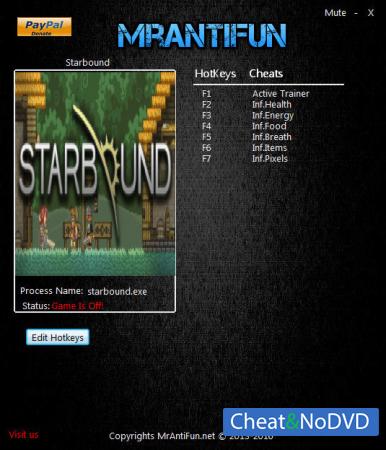 Starbound  Trainer +6 v1.2.2 64bit {MrAntiFun}