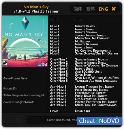 No Man's Sky  Trainer +25 v1.0 - 1.2 {FLiNG}