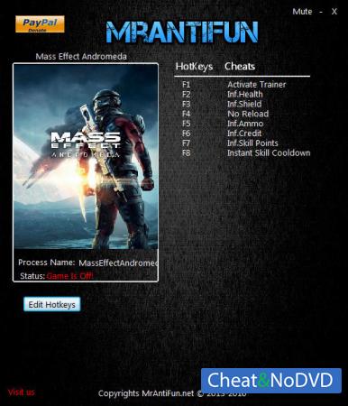 Mass Effect: Andromeda  Trainer +7 Trial {MrAntiFun}