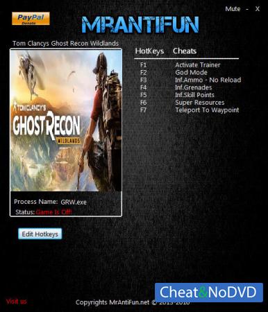 Tom Clancys Ghost Recon Wildlands  Trainer +7 v2199047 {MrAntiFun}