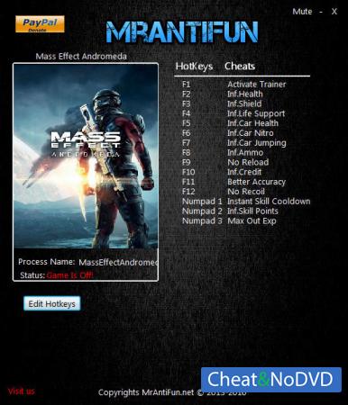 Mass Effect: Andromeda  Trainer +14 v1.00 {MrAntiFun}