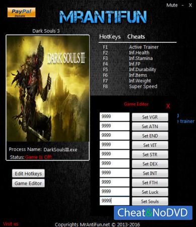 Dark Souls 3  Trainer +17 v1.12 {MrAntiFun}