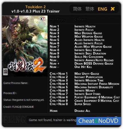 Toukiden 2  Trainer +23 v1.0 - 1.0.3 {FLiNG}