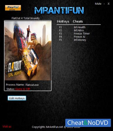 FlatOut 4: Total Insanity  Trainer +5 v1.00 {MrAntiFun}