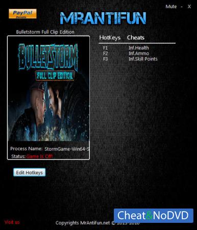 Bulletstorm: Full Clip Edition  Trainer +3 v1.00 {MrAntiFun}