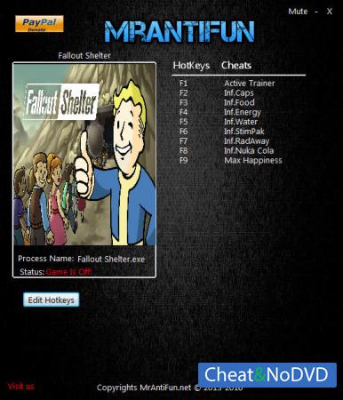 Fallout Shelter  Trainer +8 v1.11 Windows Store {MrAntiFun}