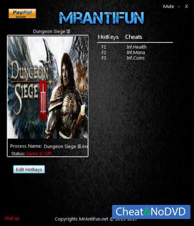 Dungeon Siege 3  Trainer +3 v04.18.2017 {MrAntiFun}