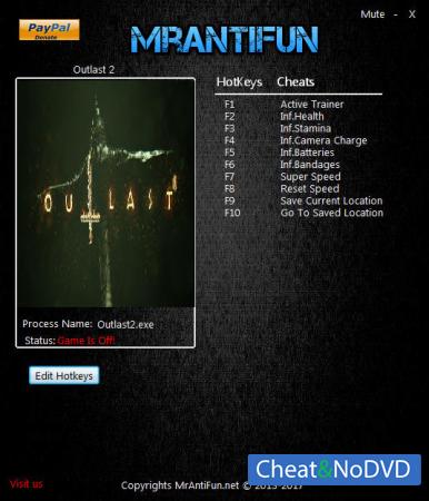Outlast 2  Trainer +7 v1.00 {MrAntiFun}
