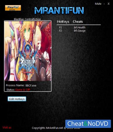 BlazBlue Centralfiction  Trainer +2 v05.05.2017 {MrAntiFun}