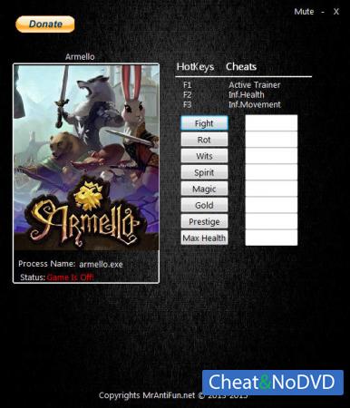 Armello  Trainer +10 v1.07 {MrAntiFun}