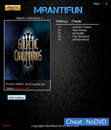 Galactic Civilizations 3  Trainer +4 v2.1 {MrAntiFun}