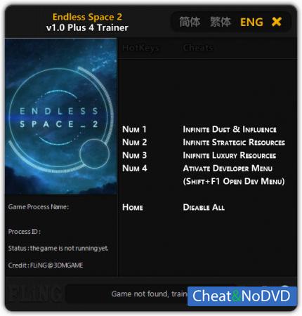 Endless Space 2  Trainer +4 v1.0 {FLiNG}