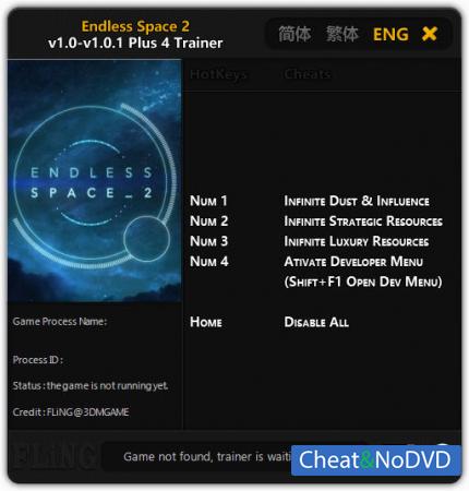 Endless Space 2  Trainer +4 v1.0 - 1.0.1 {FLiNG}