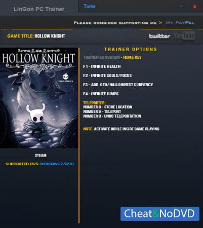 Hollow Knight  Trainer +9 v1.0.3.1 {LinGon}